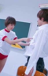 Sexy Akina Hara blowjob in cute uniform!